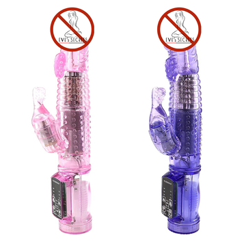 Rabbit Vibrator Clitoris Stimulate / Adult Realistic Dildo / Sex Toy Rotating Bead for Women - EVE's SECRETS